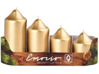 Emocio Fokozatok 4 db átm. 50mm metál arany gyertyák