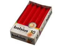 Bolsius Domácí 10ks 20x170 červené sviečky RAL