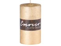 Emocio Rusztikus henger arany gyertya 60x110mm