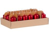 Henger 24 db 38x70 Metal piros gyertya