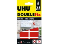 UHU lepicí pásky DOUBLEfix Invisible 19 mm x 40 mm