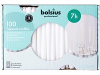 Bolsius Kónické biele sviečky RAL 100ks