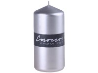 Emocio Elegance valec 70x150 Metal strieborná sviečka