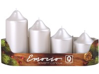 Emocio Fokok 4 db 50mm Gyöngy krém gyertyák