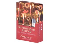 Emocio Stromkové Metal strieborné sviečky, 12ks 12x100