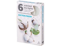 Teamécses 6 db cotton fresh illatgyertyák