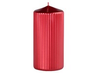 Vrúbkovaná, valec 65x140mm Metal červená
