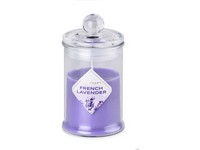 Emocio vonná sviečka v skle French Lavender so skleneným viečkom 60x112mm