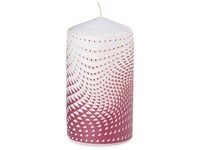 Valec 60x110mm Op art 3D geometria, vínová sviečka