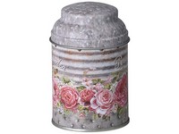 Dóza plechová mix farebná 70x110mm guľatá Rose Garden