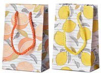 Taška darčeková 100x150 mm plody citrusu mix, mix farieb