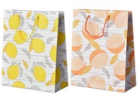 Taška darčeková 260x320 mm plody citrusu mix, mix farieb