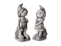 Trpaslík mini, sádrový 60x160mm, mix,lakovaný,sivý