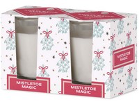 Emocio Üveg 52x65 mm 2 db dobozban Mistletoe Magic - Snowflake, illatgyertya