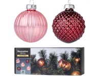 LED reťaz 10ks diód sklené guľky väčšie, červená, ružová