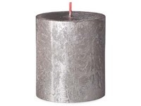 Bolsius Rustic Shimmer Henger 68x80mm Champagne, ezüst gyertya