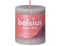Bolsius Rustic Shine Valec 68x80mm Sandy Gray, sivá sviečka