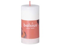 Bolsius Rustic Shine Valec 50x100mm Cloudy White, biela sviečka