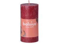 Bolsius Rustic Shine Henger 50x100mm Velvet Red, bordó gyertya