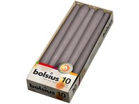 Bolsius Kúpos 10 db 24x245 szürke gyertya RAL