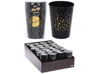 Pohár na drink 300ml 4ks súprava čierna so zlatou 75x95mm