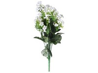 Umelé kvetiny, plast 430mm primulka puget 10ks, biela
