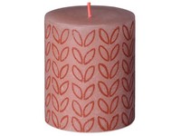Bolsius sviečka valec Misty Pink Rustic Silhouette 68x80mm