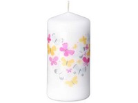 Sviečka valec 60x120 mm Butterfly Trembling - srdce s motýľmi
