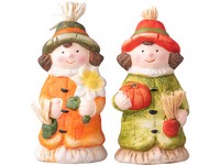 Díszkerámia 66x155mm madárijesztő mix, színes, dekorációs kerámia