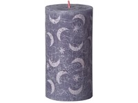Bolsius sviečka Rustic Silhouette valec 68x130mm, Slate Blue