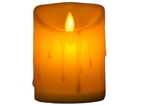 Emocio LED sviečka s tancujúcim plameňom krémová 75x100 mm
