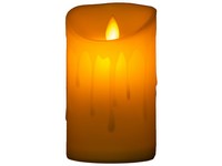 Emocio LED sviečka s tancujúcim plameňom krémová 75x125 mm