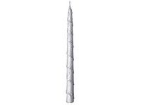 Kúpos 22x290mm ezüst műanyag gyertya