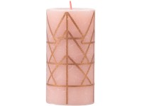 Bolsius Rustic Silhouette Valec 68x130mm Misty Pink