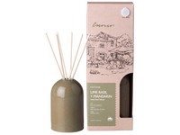 Kerámia diffúzor 150 ml Lime Basil & Mandarine, zöld, illatosított pálcikák