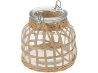 Lampa sklenená s uchom a lykom, priesvitná – 120×120 mm