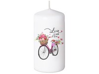 Valec Bicykel Love is in the Air, sviečka 60x110 mm