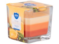 Üveg prizma 80x80 mm ~32h Orange háromszínű illatgyertya