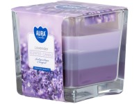 Üveg prizma 80x80 mm ~32h Lavender háromszínű illatgyertya