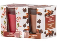 Emocio Üveg 52x65 mm 2 db dobozban Wild Cranberry & Cinnamon Stick, illatgyertya