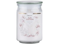 Emocio üvegbe töltött illatgyertya Soft Cotton üvegfedéllel 93x142mm