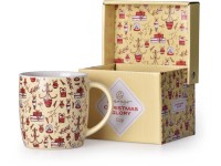 Hrnček keramika 380ml CHRISTMAS GLORY v krabičke, červená, krémová,