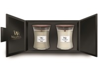WoodWick ajándék szett Fireside, Linen közepes üveg 2db