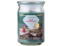 Emocio Glass 93x142 mm so skleneným viečkom Gift Wrapping, zelená vonná sviečka
