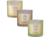 Sviečka v skle 88x90mm s vôňou Home Fragrance, mix farieb