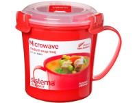 Sistema Microwave Hrnček na polievku 656 ml, červená