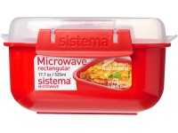 Sistema Box na ohřev jídla Microwave rectangular 525 ml, červená