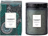 Üvegbe töltött illatgyertya ajándékdobozban Soy Wax zöld 85x122mm