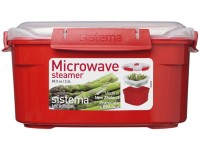 Sistema Napařovací krabička na zeleninu a ryby Microwave steamer 2,4 l, červená
