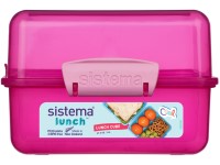 Sistema Lunch Krabička na desiatu s 2 oddielmi 1,4 l, ružová